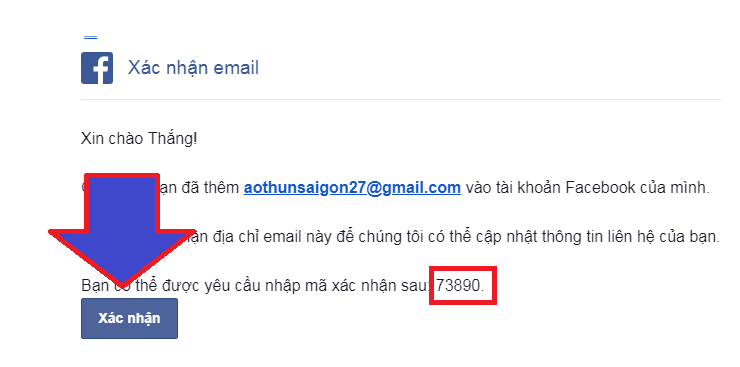 Xác nhận email