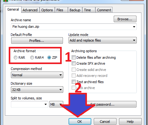 Cách nén folder thành file zip 1 cách nén thành file zip