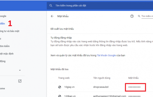 Kiểm tra mật khẩu đã lưu trên Chrome 1 cách xem các mật khẩu đã lưu trên chrome